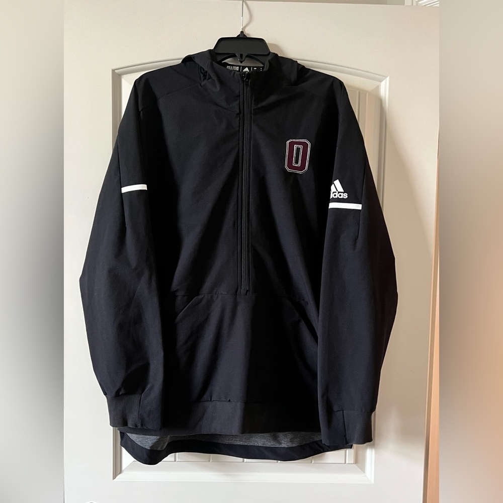 Oklahoma Sooners Basketball Adidas Jacket Zipper Mens Large Univ of Oklahoma - Picture 1 of 8